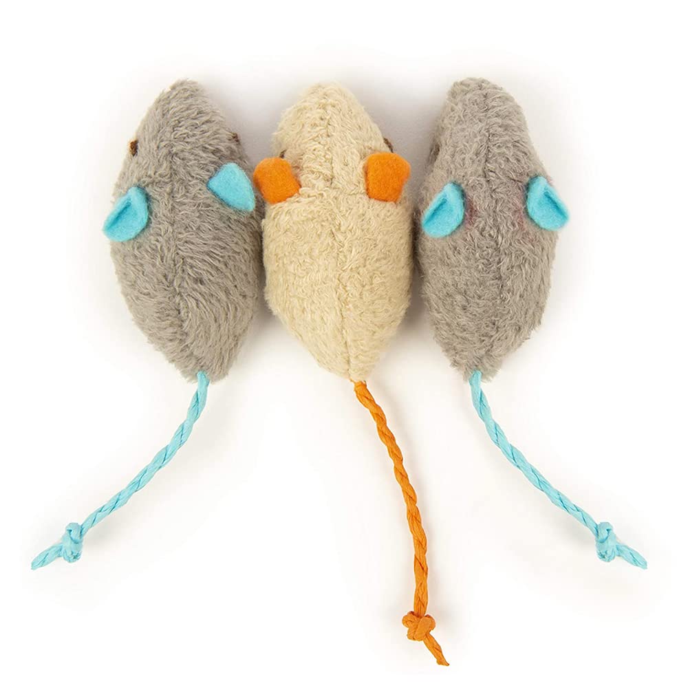 Q.Y.HOME Cat Toy Interactive Toy Plush Mouse Shaped Toy - (3 Pack)