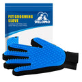 Pet Hair Remover Glove - Gentle Pet Grooming Glove Brush - Deshedding Glove - Massage Mitt with Enhanced Five Finger Design - Perfect for Dogs & Cats with Long & Short Fur - 1 Pack (Right-hand), Blue